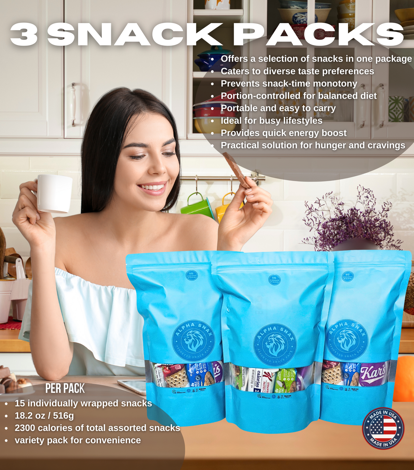 Alpha Snax variety snack pack 15 count